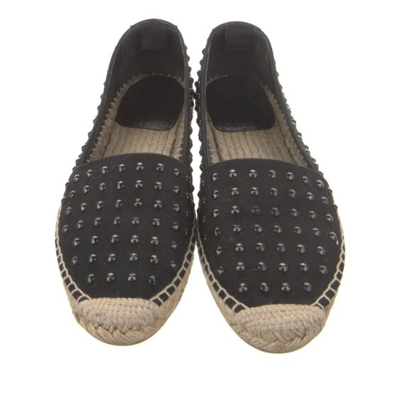 SAINT LAURENT Canvas Studded Accents Espadrilles Size 36 - Picture 1 of 10